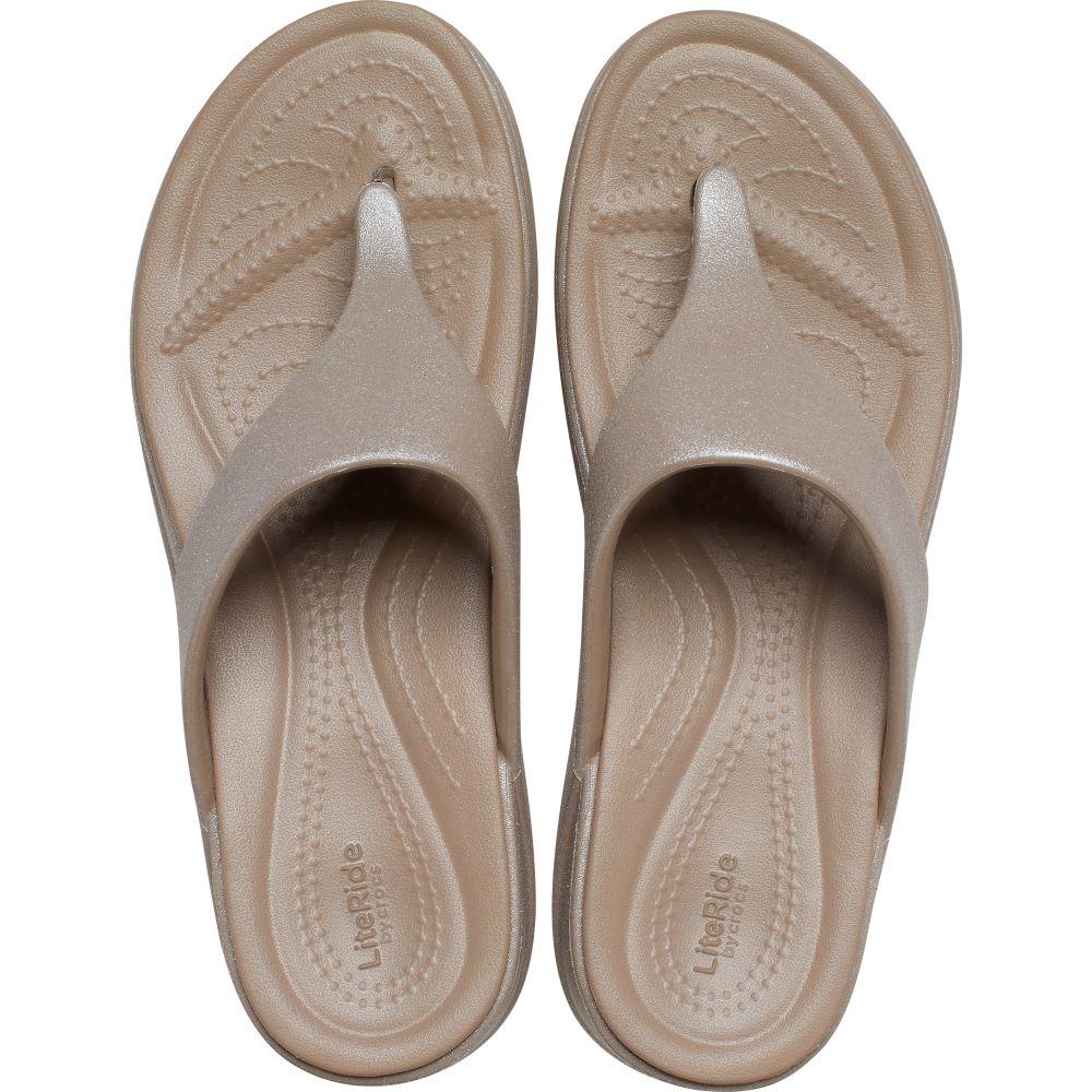 Crocs Women Boca Pearl Wedge Flip - Hopp Footwear Australia